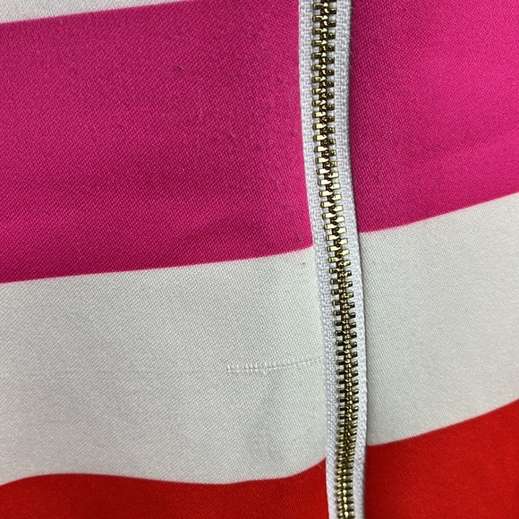 VINCE CAMUTO Stripe Sheath Dress Rhinestones Sz 10 - Picture 11 of 15